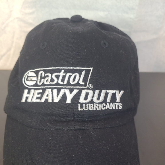 Castrol Heavy Duty Lubricants Oil Men's Advertising Ball Cap Hat 100% Cotton - Picture 6 of 7